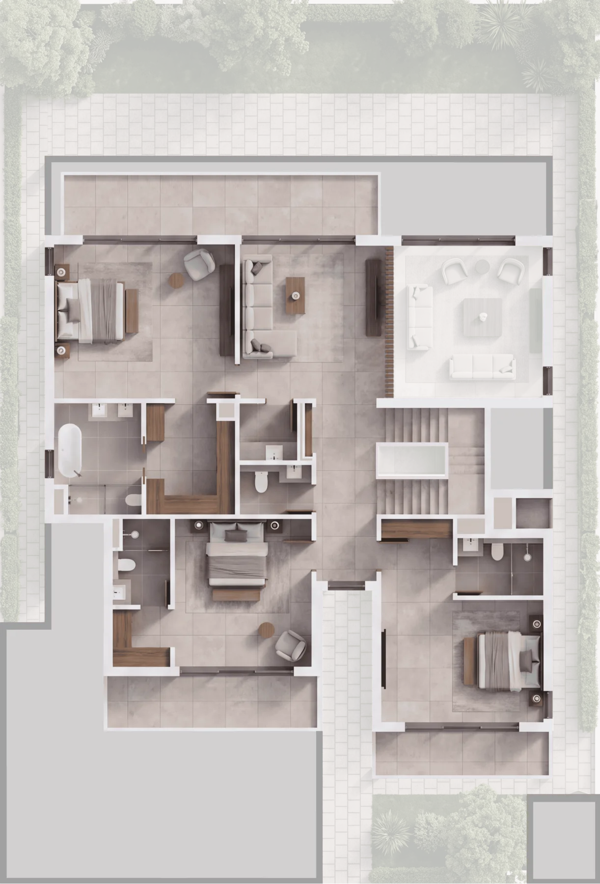 4-Bedroom Villa Option A First Floor plan