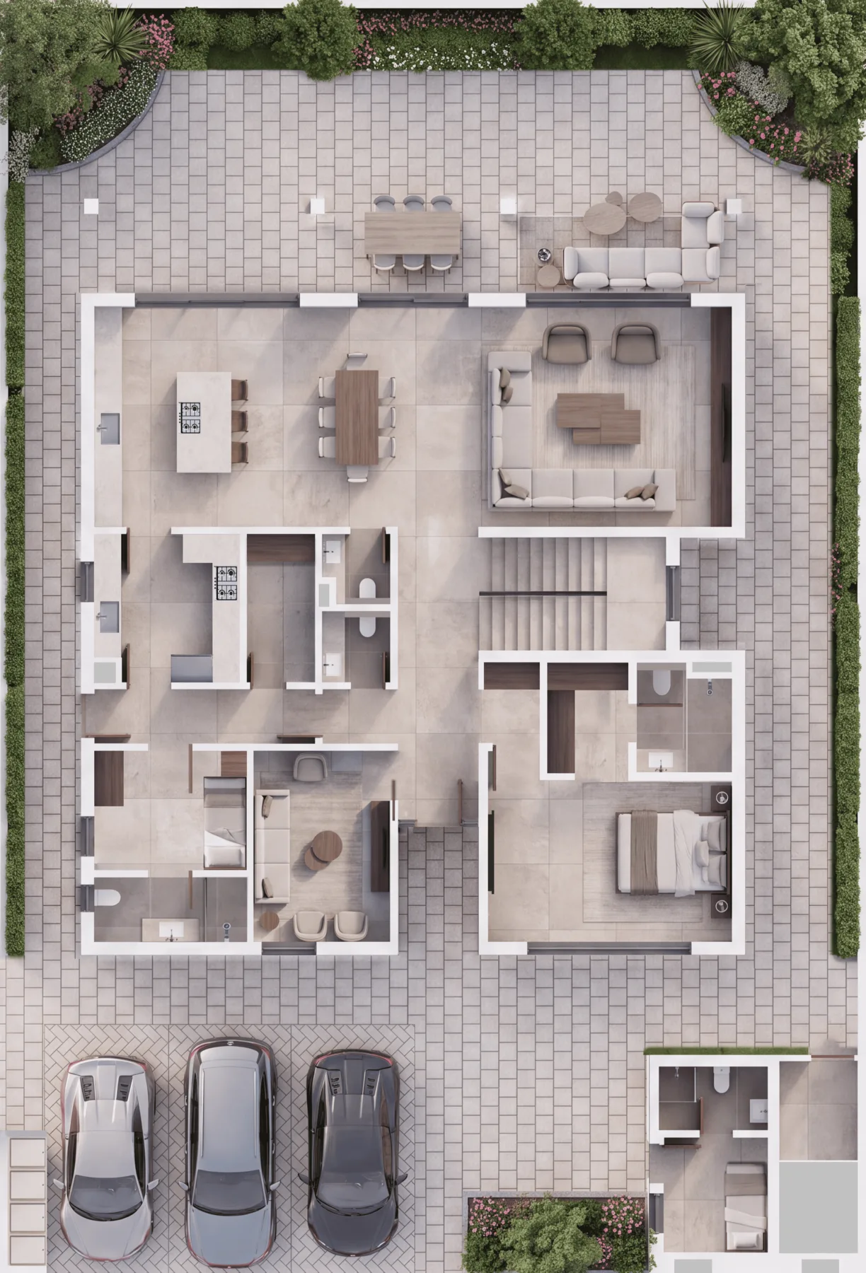 4-Bedroom Villa Option B Ground Floor plan