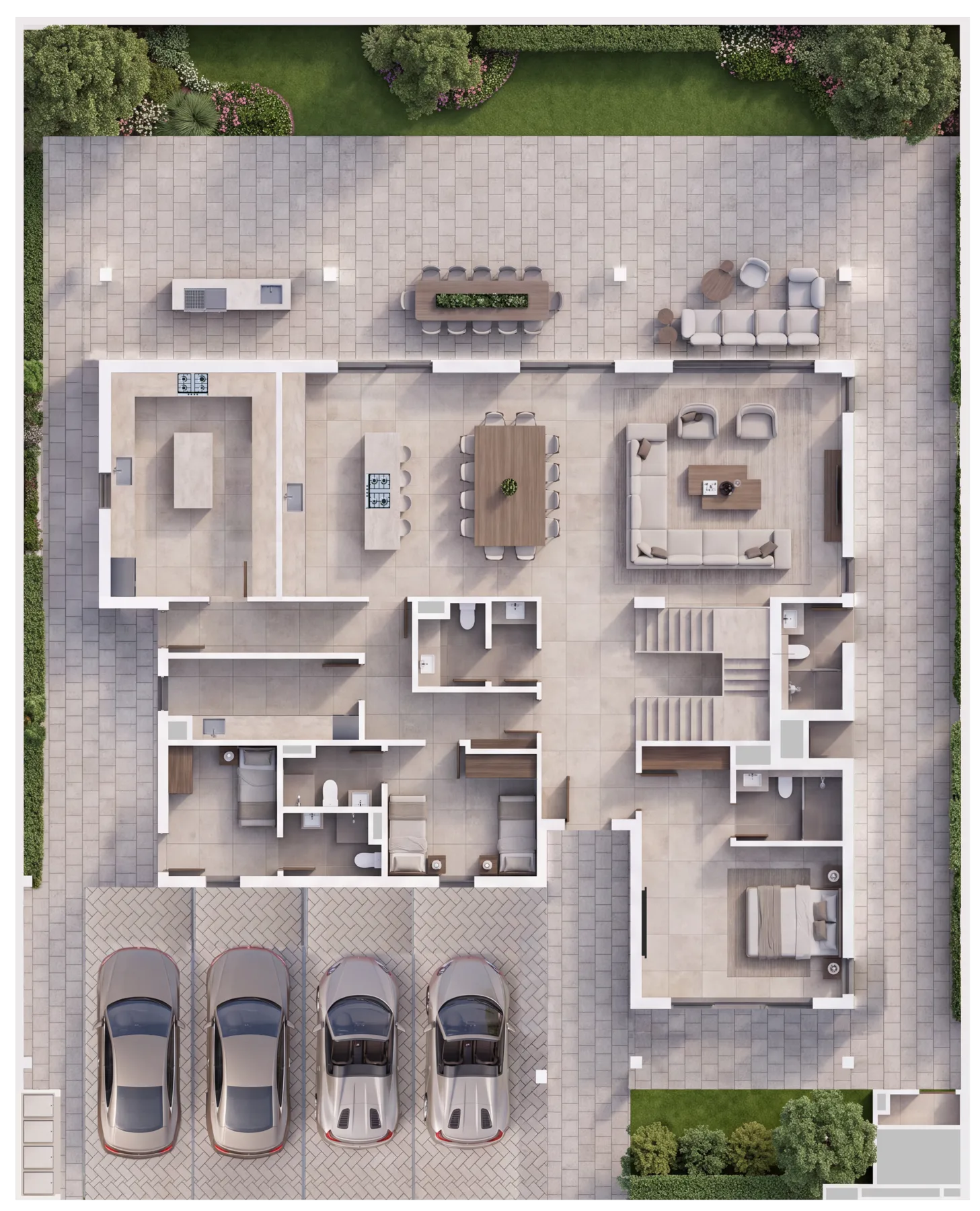 6-Bedroom Villa Option A Ground Floor plan