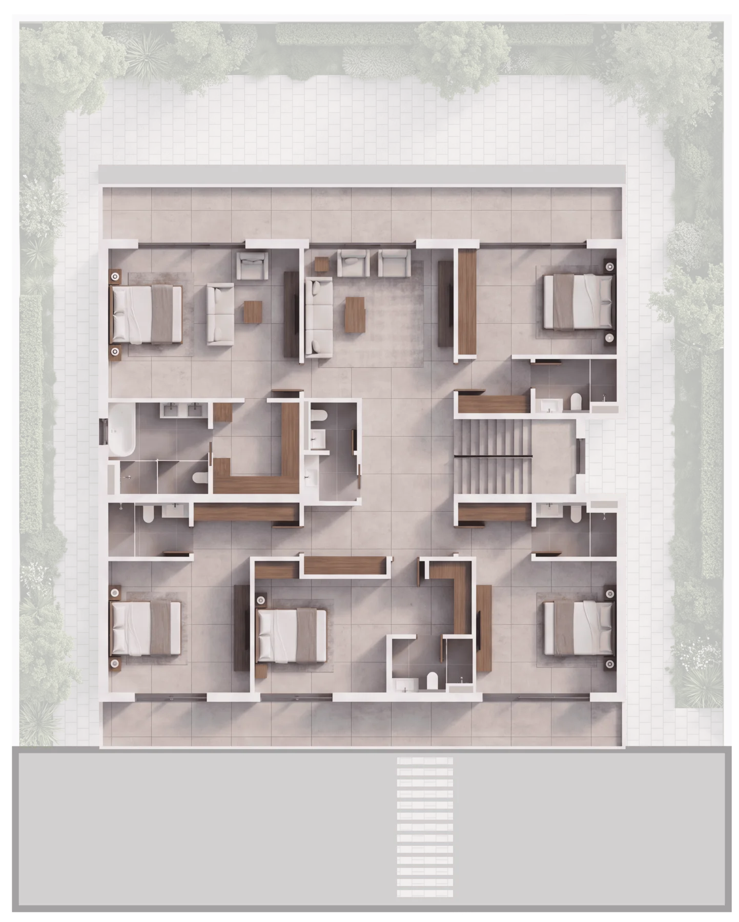6-Bedroom Villa Option B First Floor plan