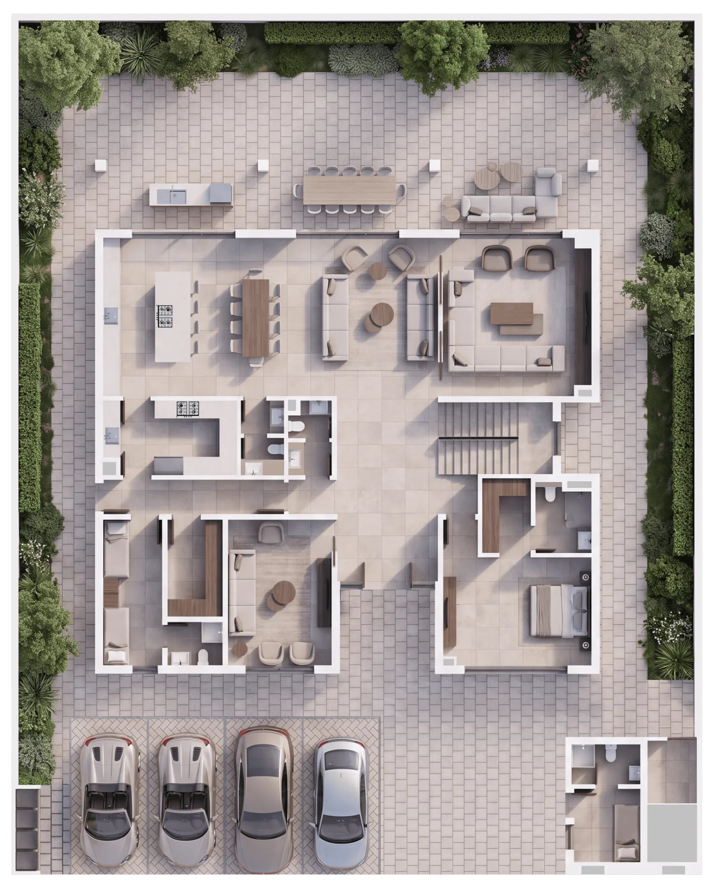 6-Bedroom Villa Option B Ground Floor plan