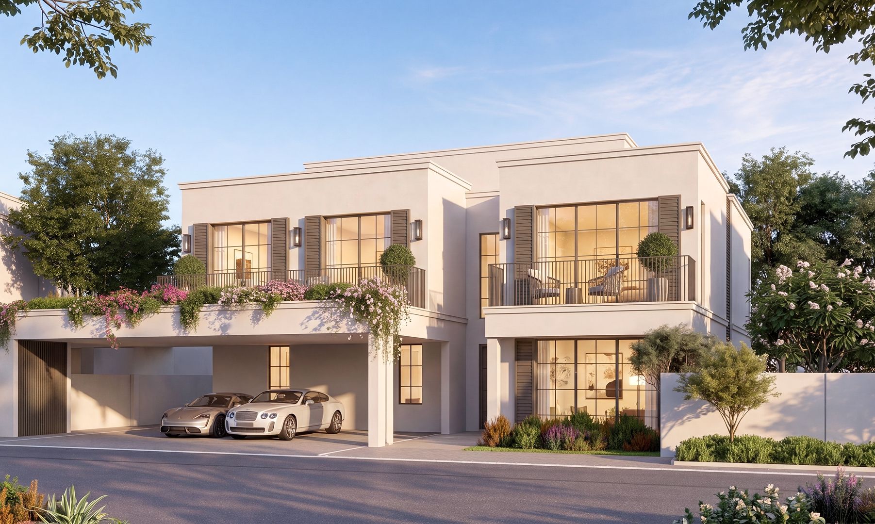 Wadeem Gardens villa exterior with landscaped garden