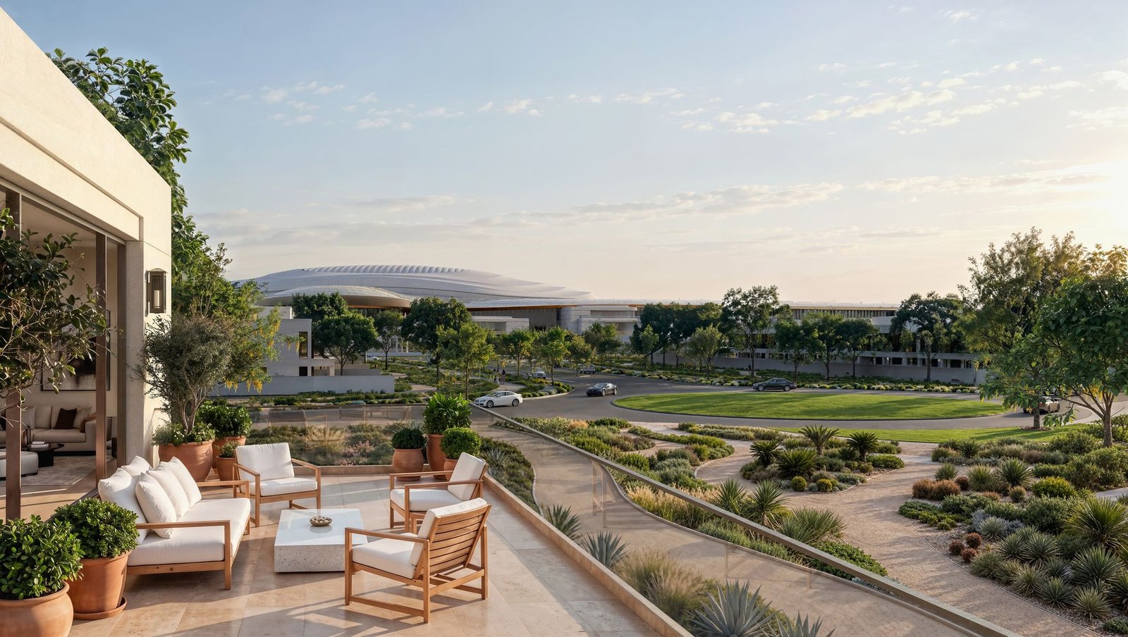 Luxury villa terrace at Wadeem Gardens